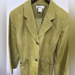 Beautiful Olive Silk Blazer